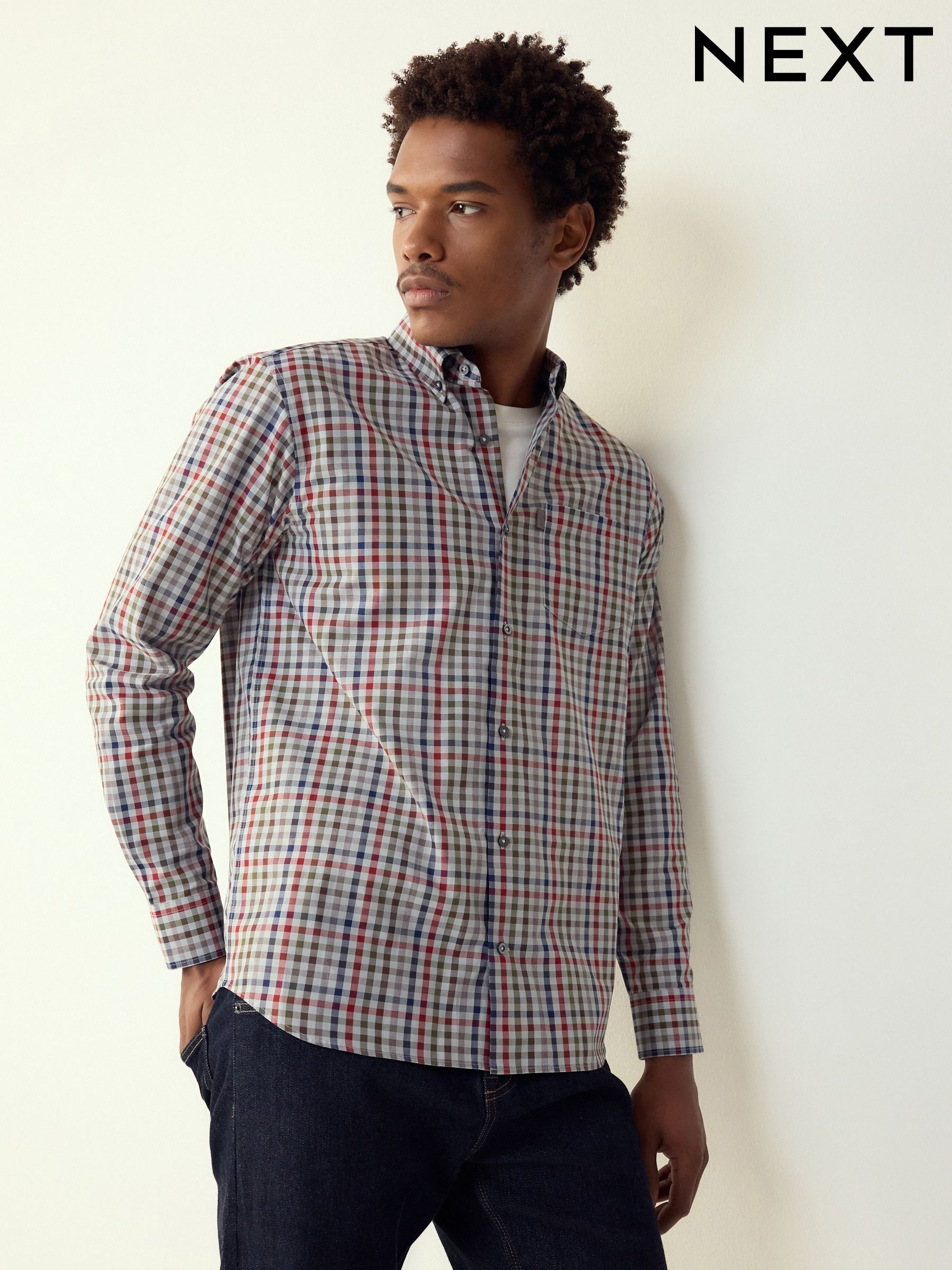 Mens Casual Check Shirts | Big & Tall Shirts | Next USA