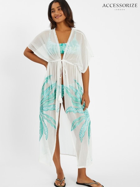 Accessorize Palm Embroidered Maxi Kaftan (H56167) | €79