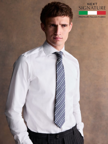 Grey Signature Silk Tie (H56187) | €39