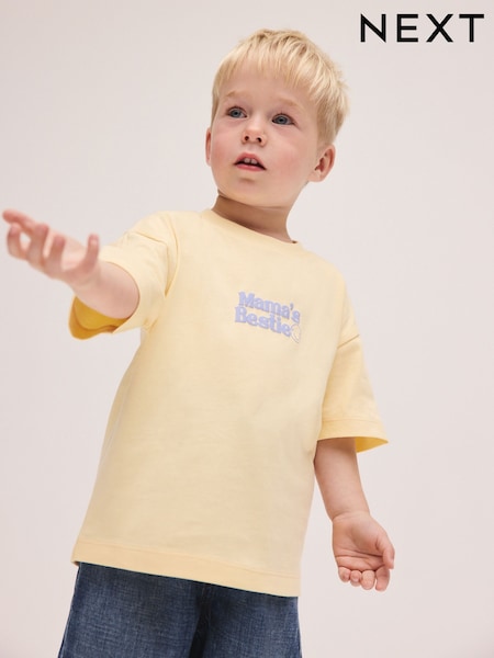 Yellow Mama's Bestie - Short Sleeve Small Graphic T-Shirt (3mths-7yrs) (H56254) | 20 zł - 35 zł