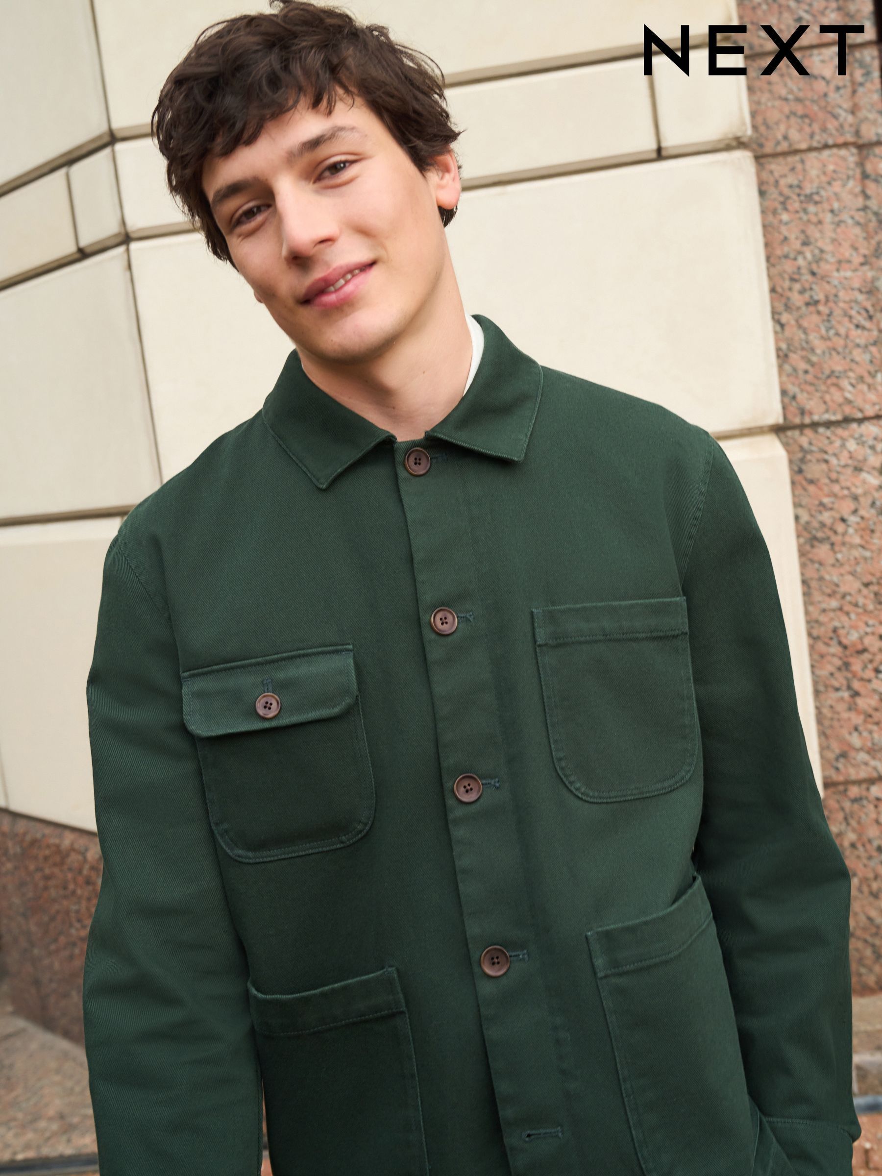 Buy Men's Coats and Jackets Green Utility Regular Online | Next