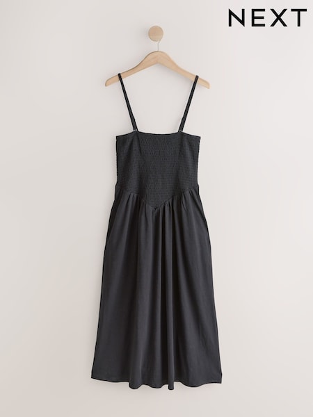 Black Bandeau Jersey Midi Dress (H56693) | €28