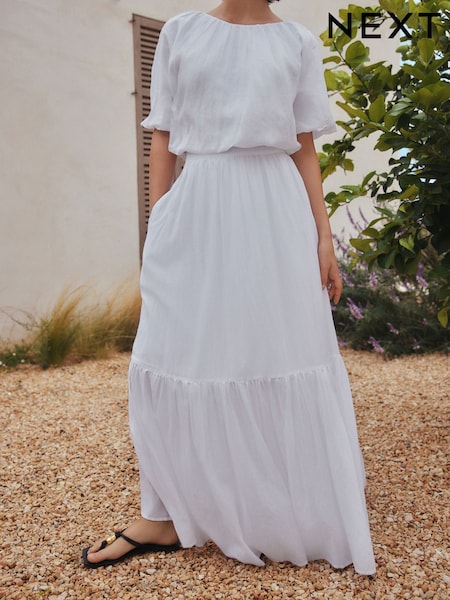 White Summer Maxi Skirt (H56701) | €54