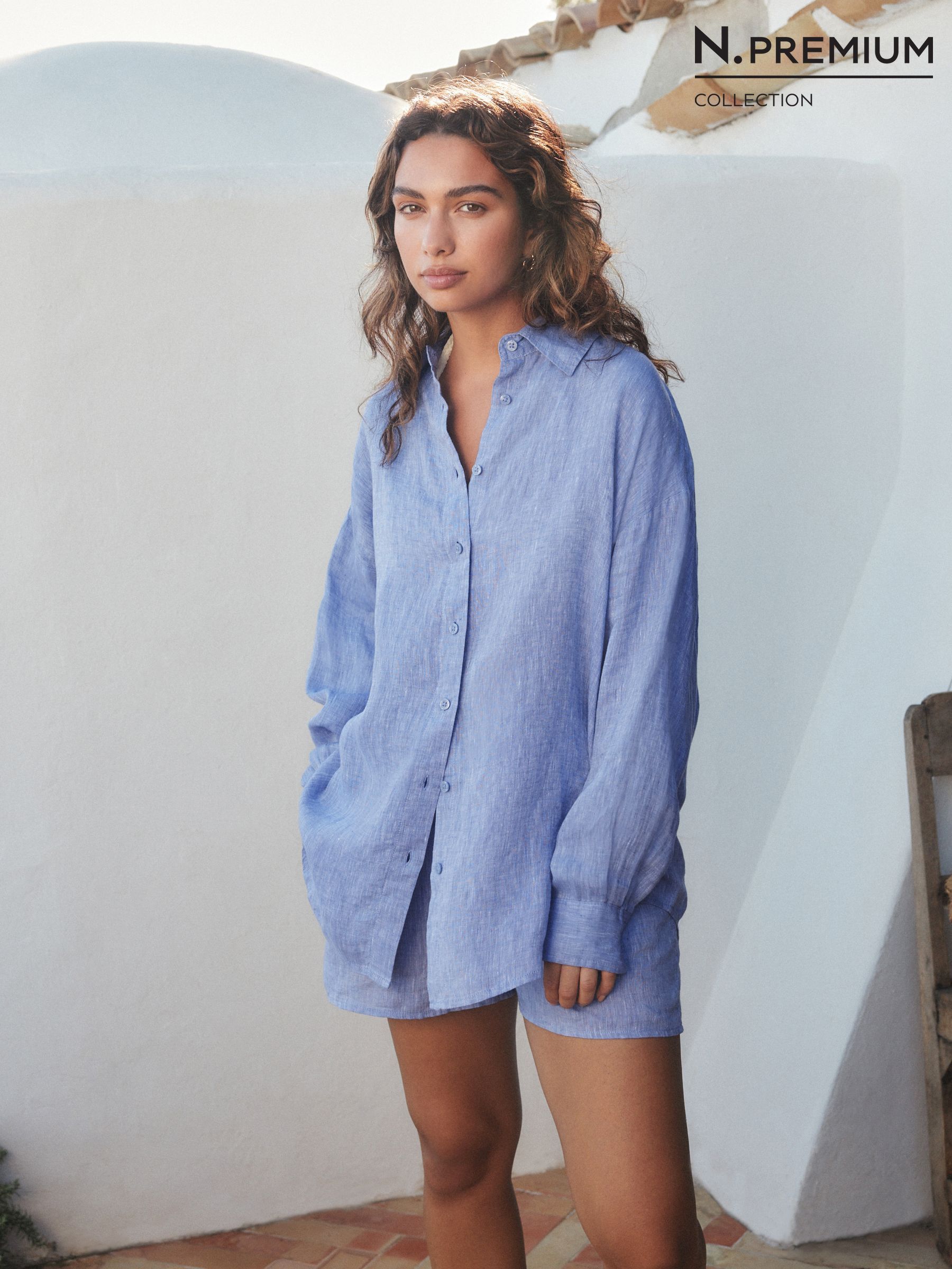 Buy Women's 100% Linen Plain Oversize Online | Next USA