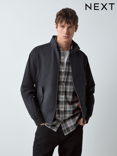 أسود - Shower Resistant Harrington Jacket (H56760) | ‏352 ر.س.‏