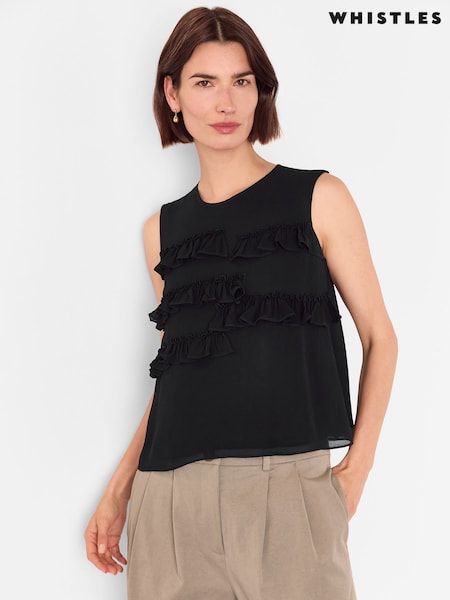 Whistles Frill Sleeveless Top (H56795) | 663 LEI
