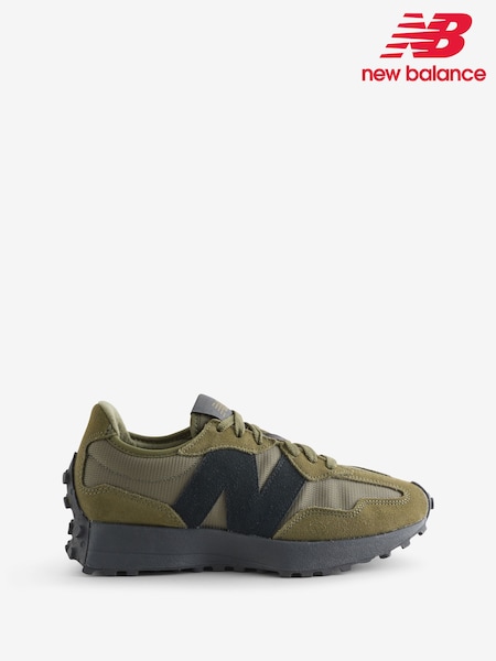 New Balance Khaki Green Mens 327 Trainers (H56972) | AED582
