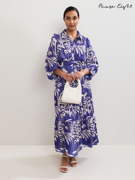 Phase Eight Blue Petite Coralie Dress (H57036) | R$ 1.470