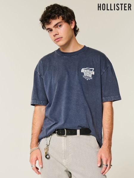 Hollister Back Graphic Print Short Sleeve T-Shirt (H57124) | AED105
