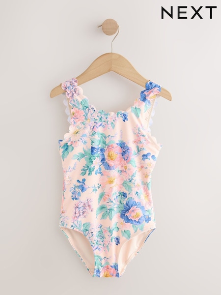 وردي زهور - Scallop Edge Swimsuit (3-16yrs) (H57426) | ‏62 ر.ق. - ‏88 ر.ق.