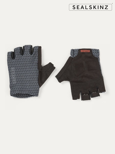 Sealskinz Dunston Single Layer Fingerless Black Cycling Gloves with Foam Padding (H57568) | R$ 150