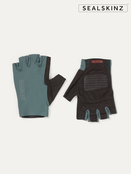 Sealskinz Green Rushford Single Layer Fingerless Cycling Gloves with Pro Gel Padding (H57574) | R$ 295