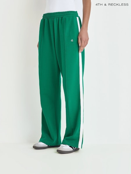 4th & Reckless Green Wide Leg Branded Fergie Joggers (H57622) | €48