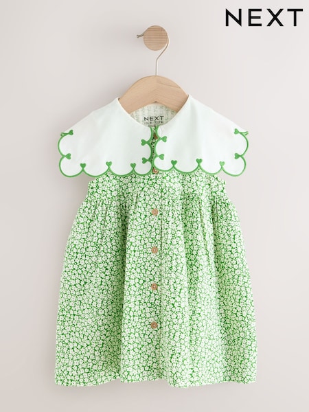 أخضر زهور - Collared Summer Dress (3mths-7yrs) (H57655) | ‏62 ر.ق. - ‏73 ر.ق.