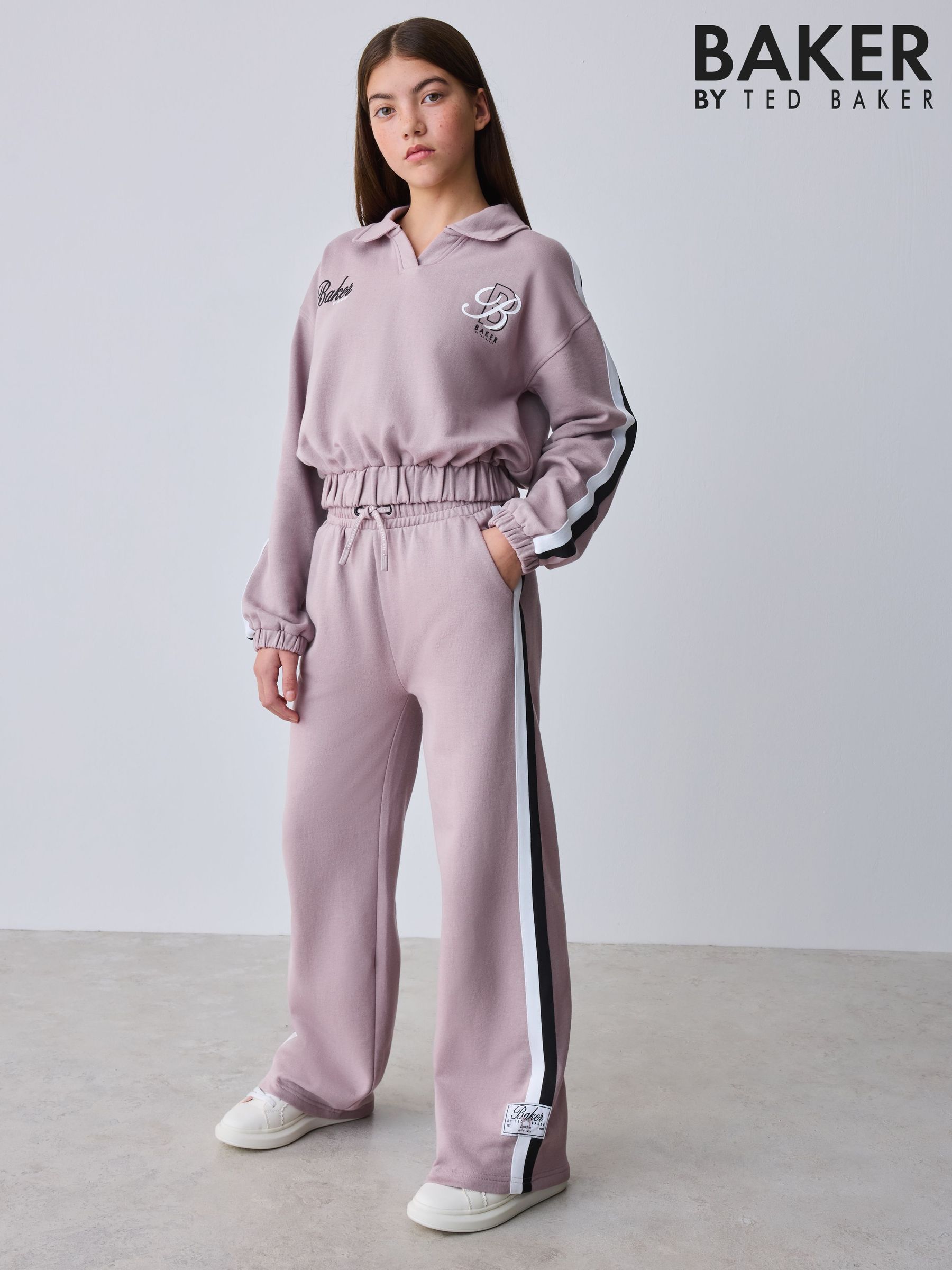 Ensemble Sweat + Pantalon Large NEXT - Pour Fille 13 Ans, Rose Avec Slogan, Confortable Et Tendance - 2