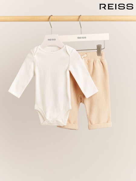 Reiss Neutral Tate Top & Leggings Set (H57959) | €73