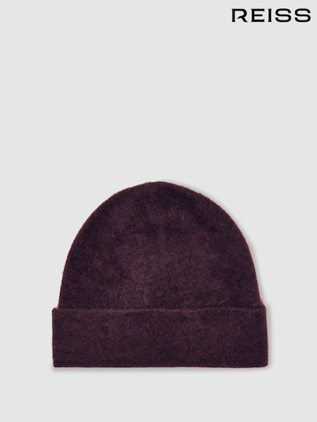 Temno rdeča - Reiss Alba 100% Cashmere Beanie (H58103) | € 116