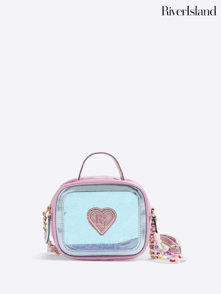 River Island Pink Girls Glitter Vinyl Bag (H58134) | €24