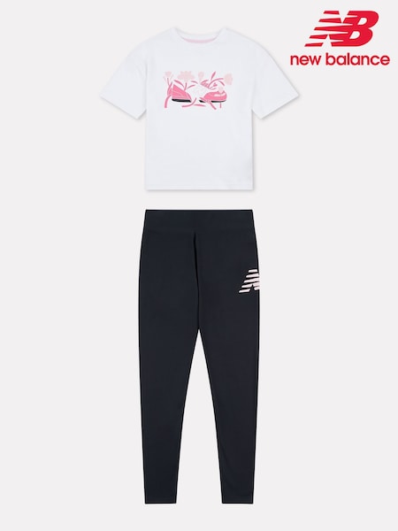 New Balance Kids CDL Floral Shoes Graphic T-Shirt and Leggings Set (H58293) | €60 - €72