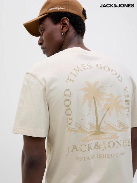 JACK & JONES Short Sleeve Summer Back Print T-Shirt (H58295) | 901 грн
