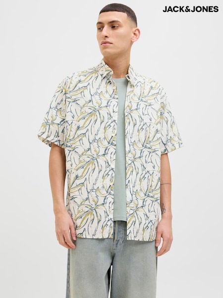 JACK & JONES Floral Print Short Sleeve Shirt (H58306) | 186 LEI