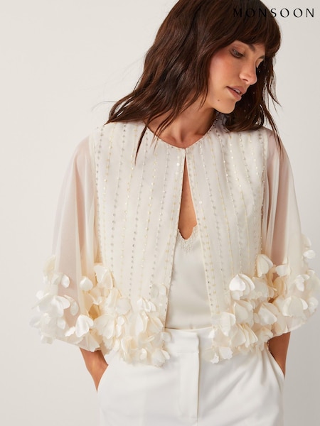 Monsoon Carly Embellished Floral Print Cover up (H58548) | R$ 1.235