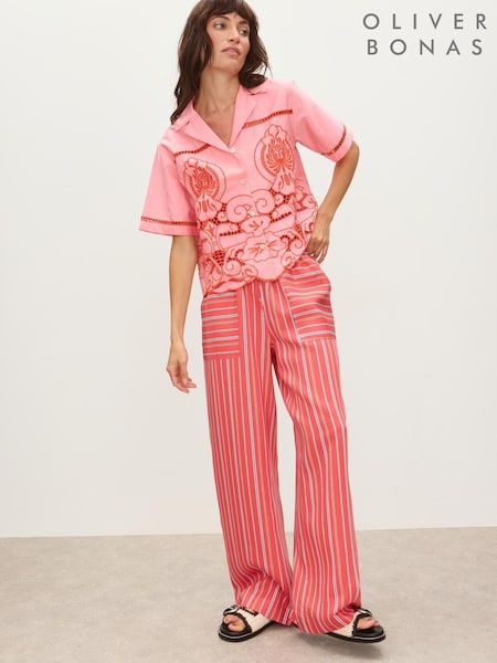 Oliver Bonas Wide Leg Trousers (H58587) | 506 LEI