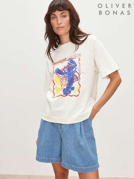 Oliver Bonas Lobster Graphic Print T-Shirt (H58597) | 50 €