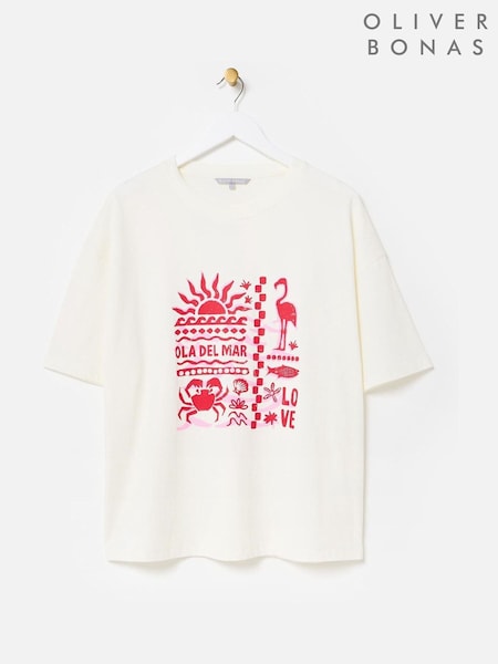 Oliver Bonas Ola Del Mar Graphic Print T-Shirt (H58609) | 50 €