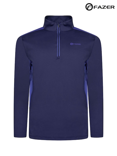 Fazer Mens Blue Hartford Half Zip Golf Mid Layer Sweat Top (H58658) | €51