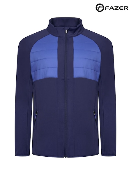 Fazer Mens Blue Ellesmere Quilted Full Zip Golf Jacket (H58692) | €77