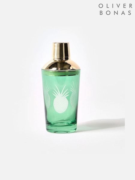 Oliver Bonas Green Pineapple Glass Cocktail Shaker (H58777) | €34