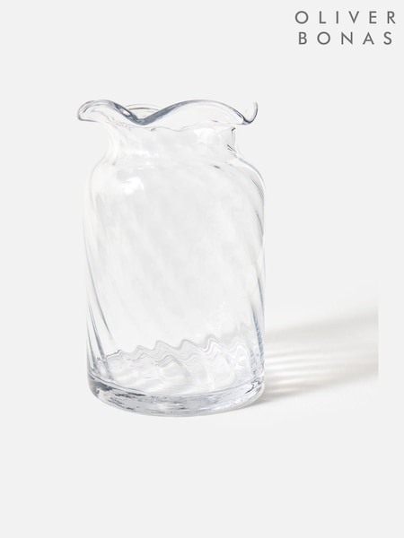 Oliver Bonas Clear Lucie Wavy Glass Vase (H58781) | €34
