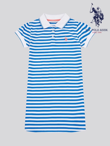 U.S. Polo Assn. Blue Girls Stripe Polo Dress (H58820) | €51 - €60