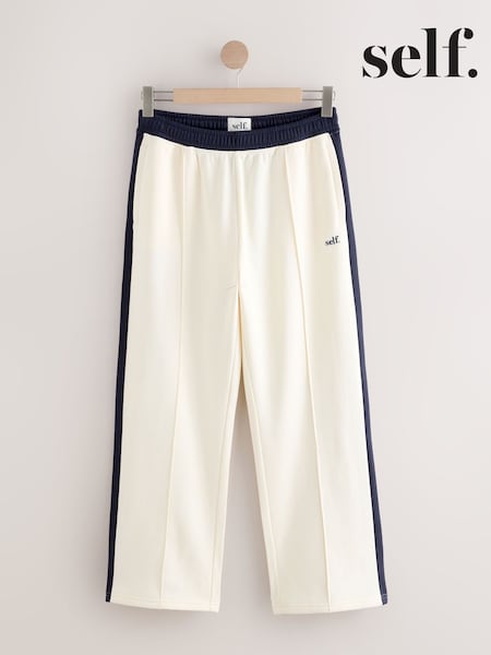 self. Ecru/Navy Wide Leg Joggers (H58827) | €40