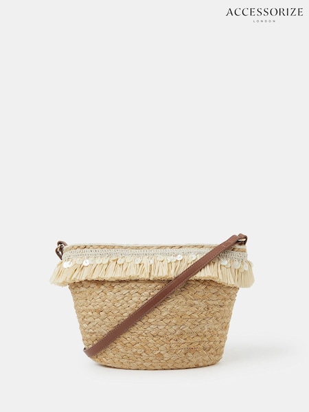 Accessorize Jute Fringe Cross-Body Bag (H58894) | 45 €