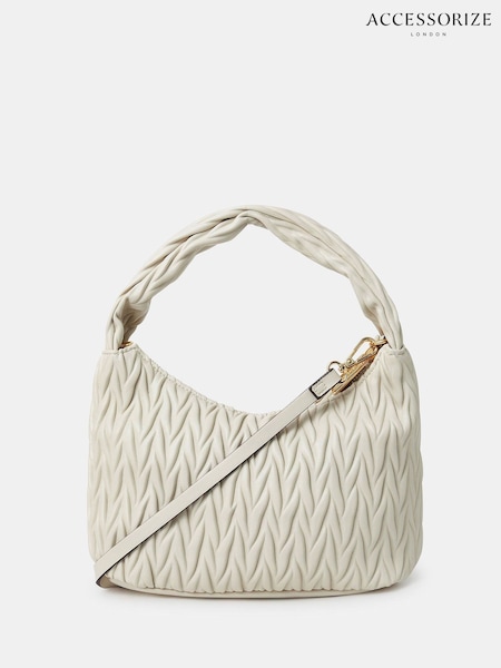 Accessorize Ruched Faux Leather Handbag (H58900) | R$ 295