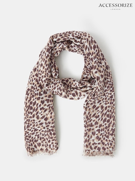 Accessorize Lightweight Cheetah Print Scarf (H58911) | R$ 215