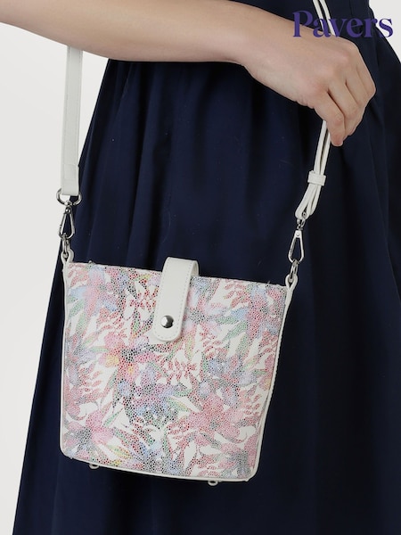 Pavers White Woven Cross-Body Bag (H58919) | 99 QAR