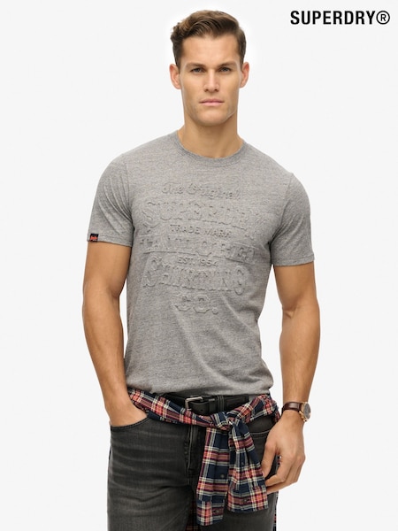 Superdry Grey Relaxed Workwear Embossed T-Shirt (H58926) | R$ 295