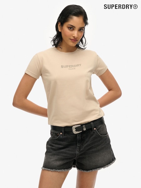 Superdry Nude Sport Luxe Fitted T-Shirt (H58940) | €37