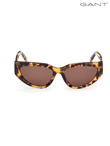 GANT Brown Cat Eye Sunglasses In Blonde Havana (H59038) | €159