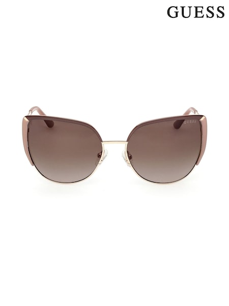 Guess Gold Tone Metal Cat Eye Sunglasses (H59041) | €133