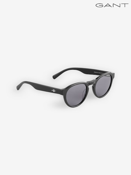 GANT Black Gant Round Shiny Black Sunglasses (H59051) | €159