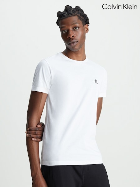 Blanco - Calvin Klein Slim Cotton T-Shirt (H59209) | 50 €
