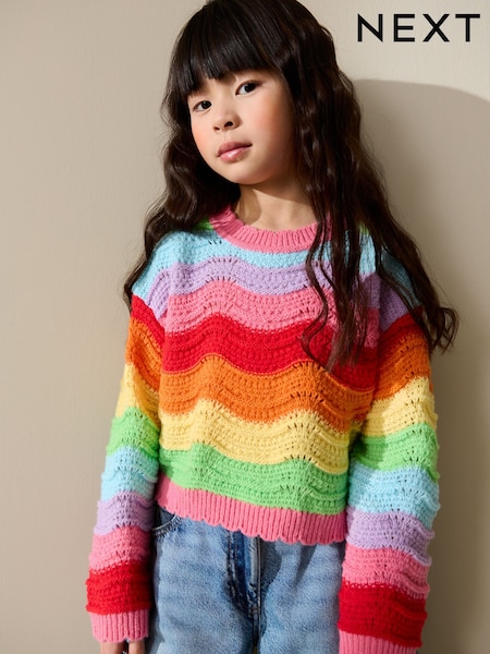 قوس قزح - Wavy Stripe Jumper (3-16yrs) (H59312) | ‏104 ر.ق. - ‏130 ر.ق.