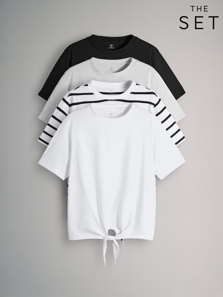 The Set Multi 4 Pack Tie Front T-Shirts (H59324) | €28