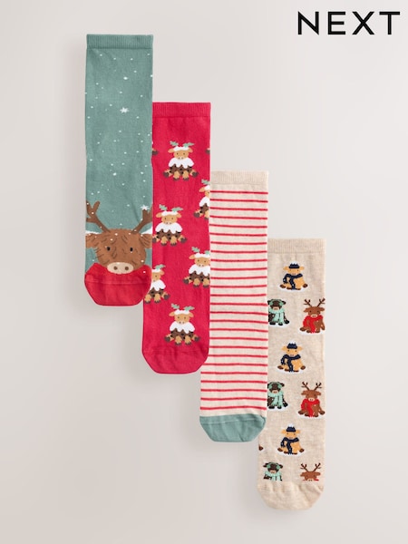 Figura navideña de Hamish, la vaca de las Altolands - Ankle Socks 4 Pack (H59330) | 11 €