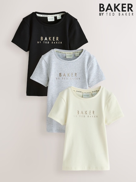 Baker by Ted Baker Multi Ribbed Fitted Crop Tops 3 Pack (H59360) | ‏161 ر.س.‏ - ‏187 ر.س.‏