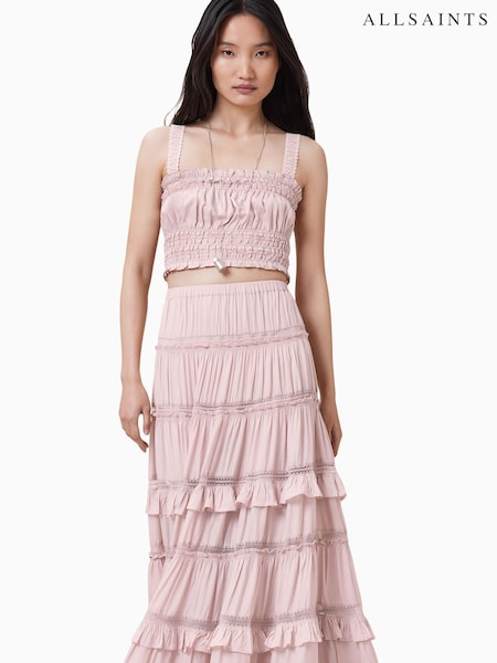 AllSaints Talia Lace Cropped Top (H59423) | R$ 980